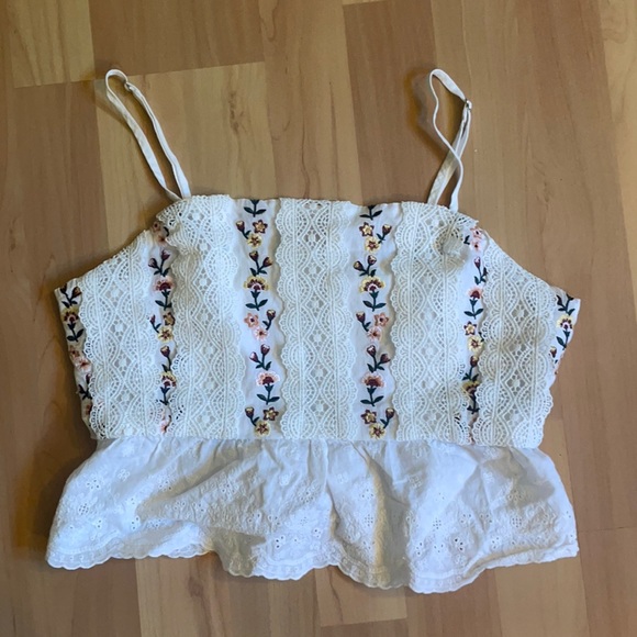 F21 cute flower crop top cami - Picture 1 of 2